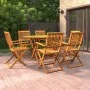 Set de comedor de jardín 7 piezas madera maciza de acacia de vidaXL, Conjuntos de jardín - Ref: Foro24-3086997, Precio: 429,8...