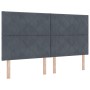 Cama con somier con colchón y banco gris oscuro 180x200 cm de terciopelo | Foro24.es | Tu tienda online para hogar, jardín y más Foro24.es