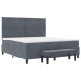 Cama con somier con colchón y banco gris oscuro 180x200 cm de terciopelo | Foro24.es | Tu tienda online para hogar, jardín y más Foro24.es