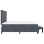 Cama con somier con colchón y banco gris oscuro 180x200 cm de terciopelo | Foro24.es | Tu tienda online para hogar, jardín y más Foro24.es
