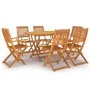 Set de comedor de jardín 7 piezas madera maciza de acacia de vidaXL, Conjuntos de jardín - Ref: Foro24-3086997, Precio: 429,8...