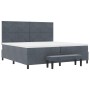 Cama con Base de Resortes con Colchón y Banco Gris Oscuro 200x200 cm Terciopelo | Foro24.es | Tu tienda online para hogar, jardín y más Foro24.es