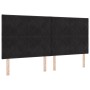 Cama con Box Spring con Colchón y Banco Negro 200x200 cm Terciopelo | Foro24.es | Tu tienda online para hogar, jardín y más Foro24.es