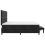 Cama con Box Spring con Colchón y Banco Negro 200x200 cm Terciopelo | Foro24.es | Tu tienda online para hogar, jardín y más Foro24.es
