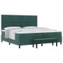 Cama Box Spring con Colchón y Banco Verde Oscuro 200x200 cm de Terciopelo | Foro24.es | Tu tienda online para hogar, jardín y más Foro24.es