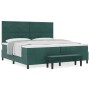 Cama Box Spring con Colchón y Banco Verde Oscuro 200x200 cm de Terciopelo | Foro24.es | Tu tienda online para hogar, jardín y más Foro24.es
