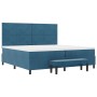 Cama Box Spring de con Colchón y Banco Azul Oscuro 200x200 cm Terciopelo | Foro24.es | Tu tienda online para hogar, jardín y más Foro24.es