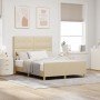 Marco de Cama Crema 160x200 cm Tela by , Beds and slatted bases - Ref: Foro24-3344744, Price: 231,11 €, Discount: %