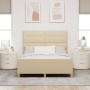 Marco de Cama Crema 160x200 cm Tela by , Beds and slatted bases - Ref: Foro24-3344744, Price: 231,11 €, Discount: %