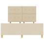 Marco de Cama Crema 160x200 cm Tela by , Beds and slatted bases - Ref: Foro24-3344744, Price: 231,11 €, Discount: %