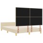 Marco de Cama Crema 160x200 cm Tela by , Beds and slatted bases - Ref: Foro24-3344744, Price: 231,11 €, Discount: %