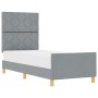 Estructura de Cama Gris Claro 80x200 cm Tela by , Beds and slatted bases - Ref: Foro24-3344760, Price: 138,18 €, Discount: %
