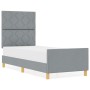 Estructura de Cama Gris Claro 80x200 cm Tela by , Beds and slatted bases - Ref: Foro24-3344760, Price: 138,18 €, Discount: %