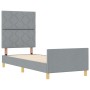 Estructura de Cama Gris Claro 80x200 cm Tela by , Beds and slatted bases - Ref: Foro24-3344760, Price: 138,18 €, Discount: %