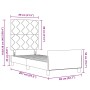 Cama  Marrón Oscuro 80x200 cm de Tela | Foro24.es | Tu tienda online para hogar, jardín y más Foro24.es