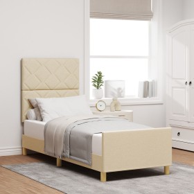 Comprar Cama en color crema 80x200 cm de tela