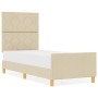 Cama  en color crema 80x200 cm de tela | Foro24.es | Tu tienda online para hogar, jardín y más Foro24.es