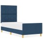 Estructura de cama azul  80x200 cm de tela | Foro24.es | Tu tienda online para hogar, jardín y más Foro24.es
