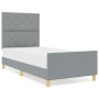 estructura de cama gris claro  90x190 cm de tela | Foro24.es | Tu tienda online para hogar, jardín y más Foro24.es
