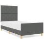 Estructura de Cama Gris Oscuro 90x190 cm Tela by , Beds and slatted bases - Ref: Foro24-3344768, Price: 163,06 €, Discount: %