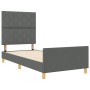 Estructura de Cama Gris Oscuro 90x190 cm Tela by , Beds and slatted bases - Ref: Foro24-3344768, Price: 163,06 €, Discount: %