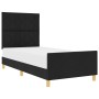 Cama Negra 90x190 cm Tela by , Beds and slatted bases - Ref: Foro24-3344769, Price: 153,13 €, Discount: %