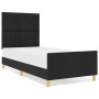 Cama Negra 90x190 cm Tela by , Beds and slatted bases - Ref: Foro24-3344769, Price: 153,13 €, Discount: %