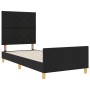 Cama Negra 90x190 cm Tela by , Beds and slatted bases - Ref: Foro24-3344769, Price: 153,13 €, Discount: %
