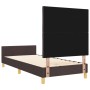 Estructura de Cama - Marrón Oscuro, 90x190 cm, Tela von , Betten und Lattenroste - Ref: Foro24-3344770, Preis: 146,26 €, Raba...