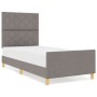 Cama  Taupe 90x190 cm de Tela | Foro24.es | Tu tienda online para hogar, jardín y más Foro24.es