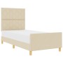 Cama  en Crema 90x190 cm de Tela | Foro24.es | Tu tienda online para hogar, jardín y más Foro24.es