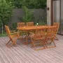 7-piece solid acacia wood garden dining set by vidaXL, Garden sets - Ref: Foro24-3086970, Price: 548,84 €, Discount: %