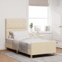 Cama Crema 90x200 cm de Tela by , Beds and slatted bases - Ref: Foro24-3344779, Price: 140,06 €, Discount: %