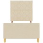Cama Crema 90x200 cm de Tela by , Beds and slatted bases - Ref: Foro24-3344779, Price: 140,06 €, Discount: %