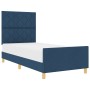 Cama Estructura Azul 90x200 cm Tela by , Beds and slatted bases - Ref: Foro24-3344780, Price: 156,05 €, Discount: %