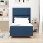 Cama Estructura Azul 90x200 cm Tela by , Beds and slatted bases - Ref: Foro24-3344780, Price: 156,05 €, Discount: %