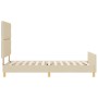 Estructura de Cama  en Crema, 100x200 cm, hecha de Tela | Foro24.es | Tu tienda online para hogar, jardín y más Foro24.es