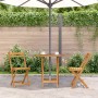 Mesa plegable de jardín de madera maciza de acacia 70 cm