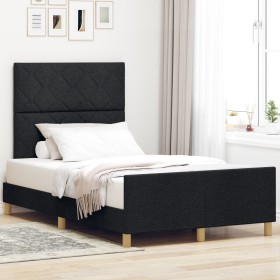 Comprar Estructura de Cama de Tela Negra 120x190