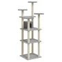 Cat scratching post with light gray sisal posts 171 cm by vidaXL, Cat furniture - Ref: Foro24-171486, Price: 64,02 €, Discoun...