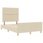 Estructura de cama en crema - 120x190 cm, Tela by , Beds and slatted bases - Ref: Foro24-3344793, Price: 187,51 €, Discount: %