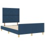 Cama Azul 120x190 cm Tela by , Beds and slatted bases - Ref: Foro24-3344794, Price: 187,65 €, Discount: %