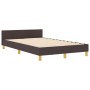 Cama Marrón Oscuro 120x200 cm de Tela by , Beds and slatted bases - Ref: Foro24-3344798, Price: 168,15 €, Discount: %