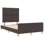 Cama Marrón Oscuro 120x200 cm de Tela by , Beds and slatted bases - Ref: Foro24-3344798, Price: 168,15 €, Discount: %