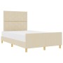 Cama Crema 120x200 cm Tela by , Beds and slatted bases - Ref: Foro24-3344800, Price: 182,76 €, Discount: %