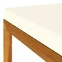Muebles de jardín 3 pzas madera maciza de acacia cojines crema de vidaXL, Conjuntos de jardín - Ref: Foro24-3086953, Precio: ...