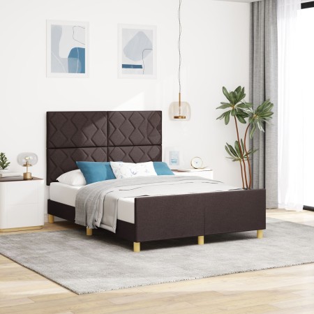 Estructura de Cama  Marrón Oscuro 140x190 cm Tela | Foro24.es | Tu tienda online para hogar, jardín y más Foro24.es