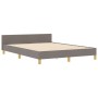 Estructura de Cama en Taupe 140x190 cm de Tela by , Beds and slatted bases - Ref: Foro24-3344806, Price: 234,20 €, Discount: %