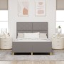 Estructura de Cama en Taupe 140x190 cm de Tela by , Beds and slatted bases - Ref: Foro24-3344806, Price: 234,20 €, Discount: %