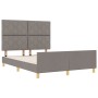 Estructura de Cama en Taupe 140x190 cm de Tela by , Beds and slatted bases - Ref: Foro24-3344806, Price: 234,20 €, Discount: %